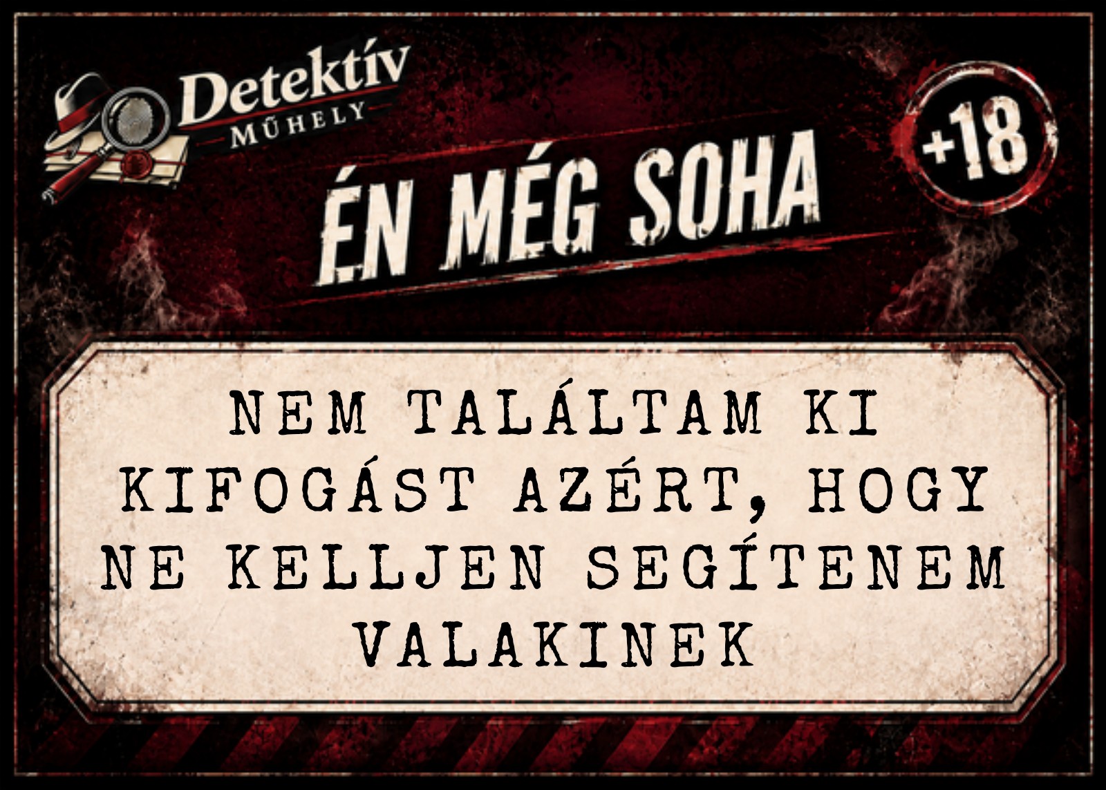 Az Én még soha pakli eredeti grafikája